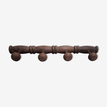 Porte-manteau mural en bois années 40/50
