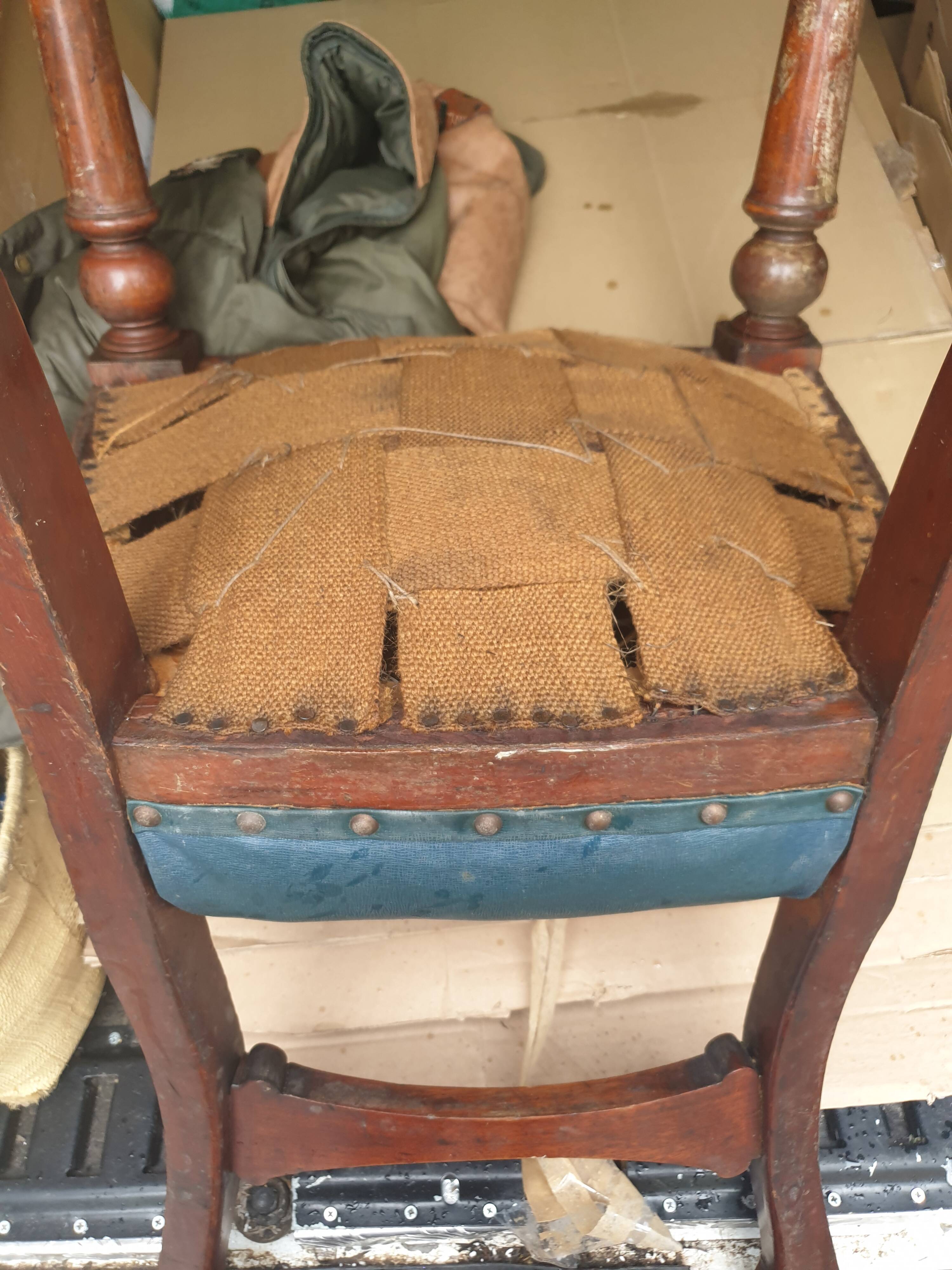 Pair of 19th century Restoration period armchairs