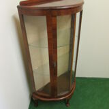 English art deco walnut showcase