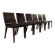 Set of 6 vintage curved wooden chairs
