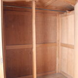 Louis XV style wardrobe in light oak, 3 beveled ice creams