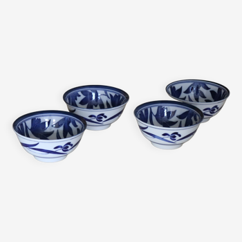 4 vintage asian bowls