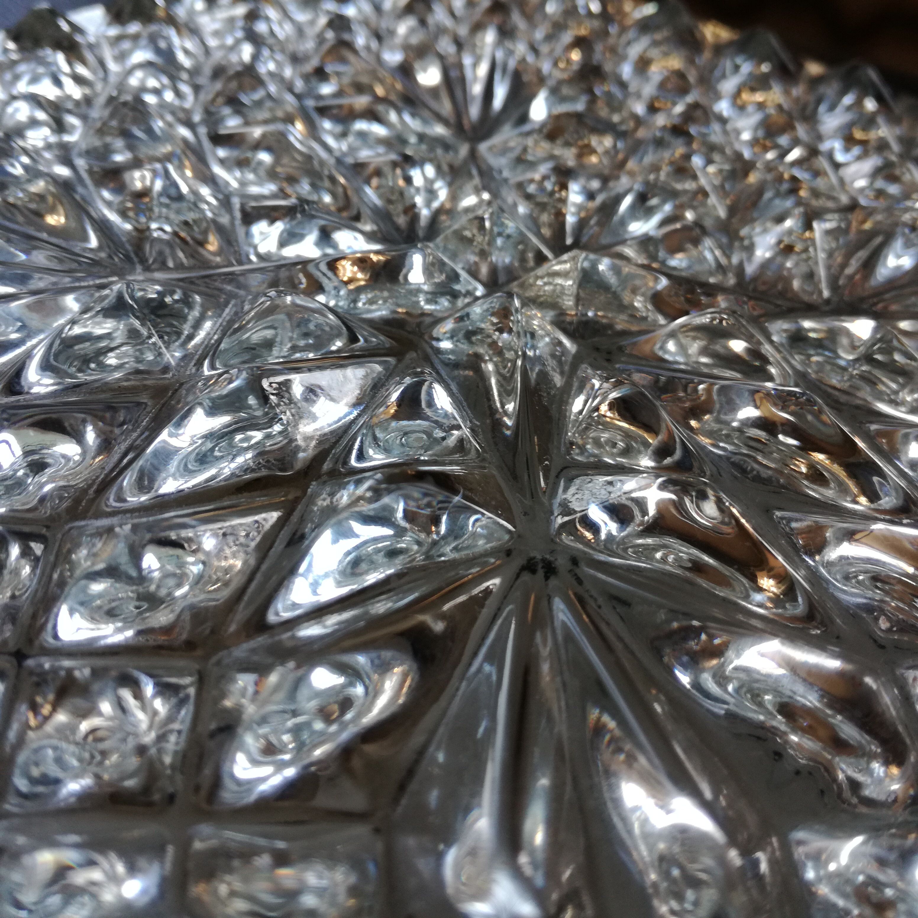 Cast glass square ceiling 21x21cm