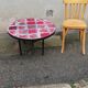 Table basse vintage céramique rouge