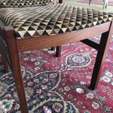 Series of six teak chairs