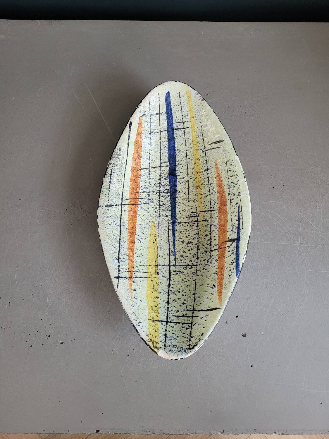 Oval dish from the 1950s in West Germany