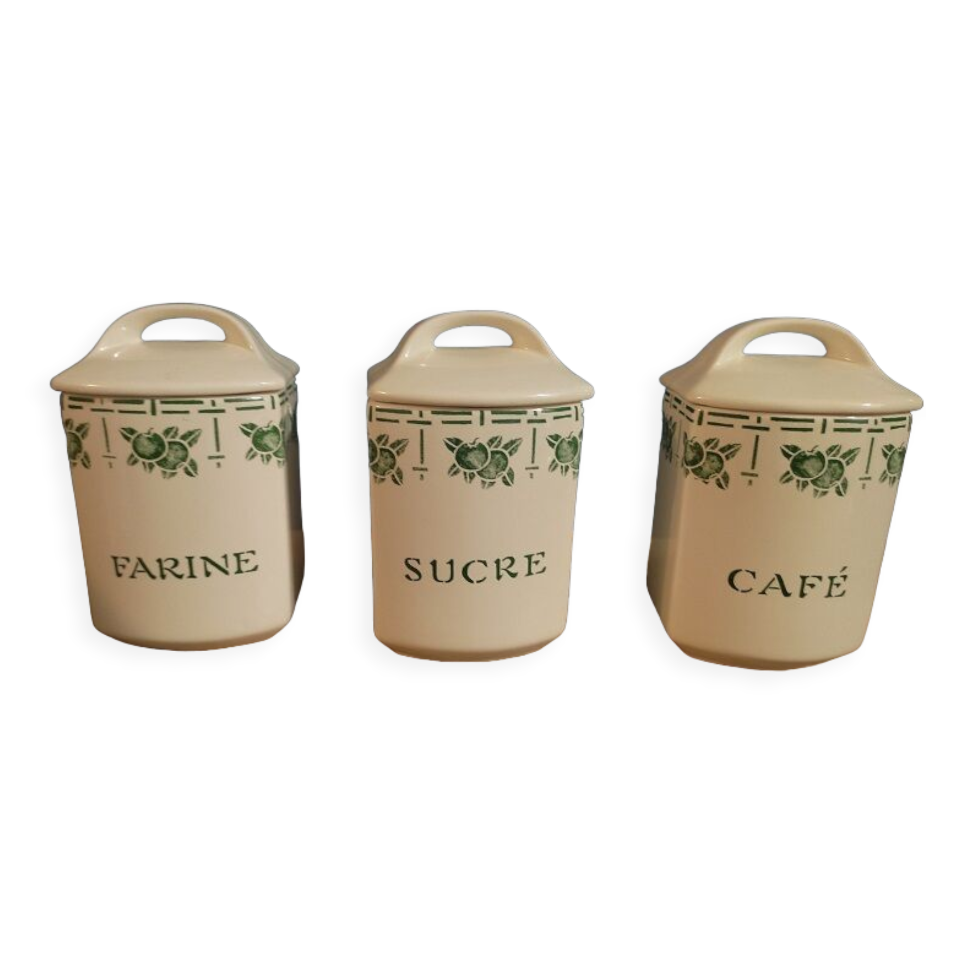 Spice boxes Porcelain Green gingerbread décor