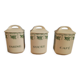 Spice boxes Porcelain Green gingerbread décor