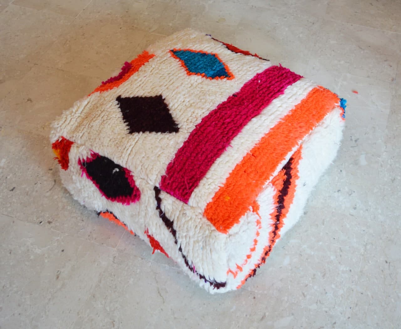 Pouf tapis marocain azilal