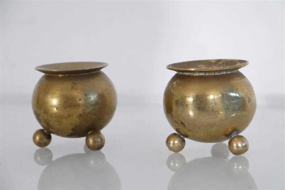 Pair of Scandinavian brass candlesticks 1960