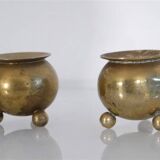 Pair of Scandinavian brass candlesticks 1960