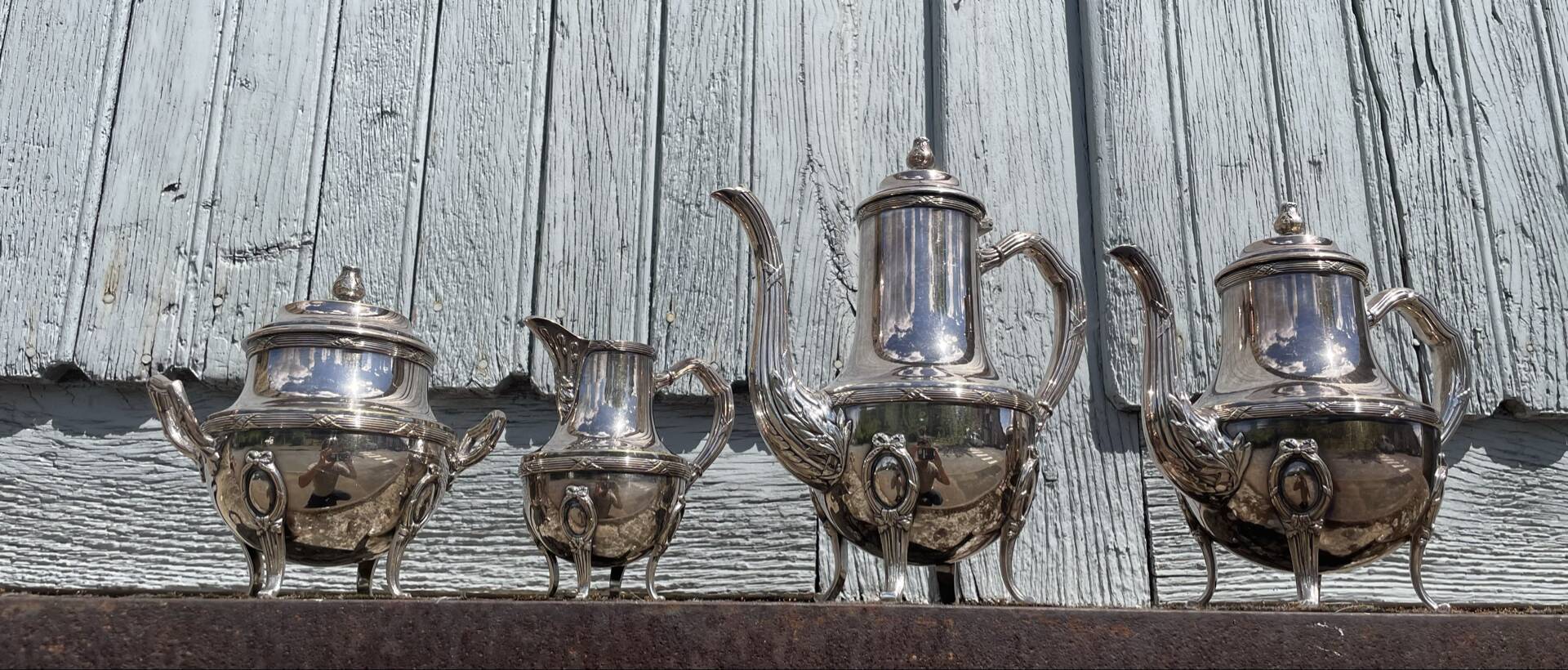 Silver-plated tea and coffee service
