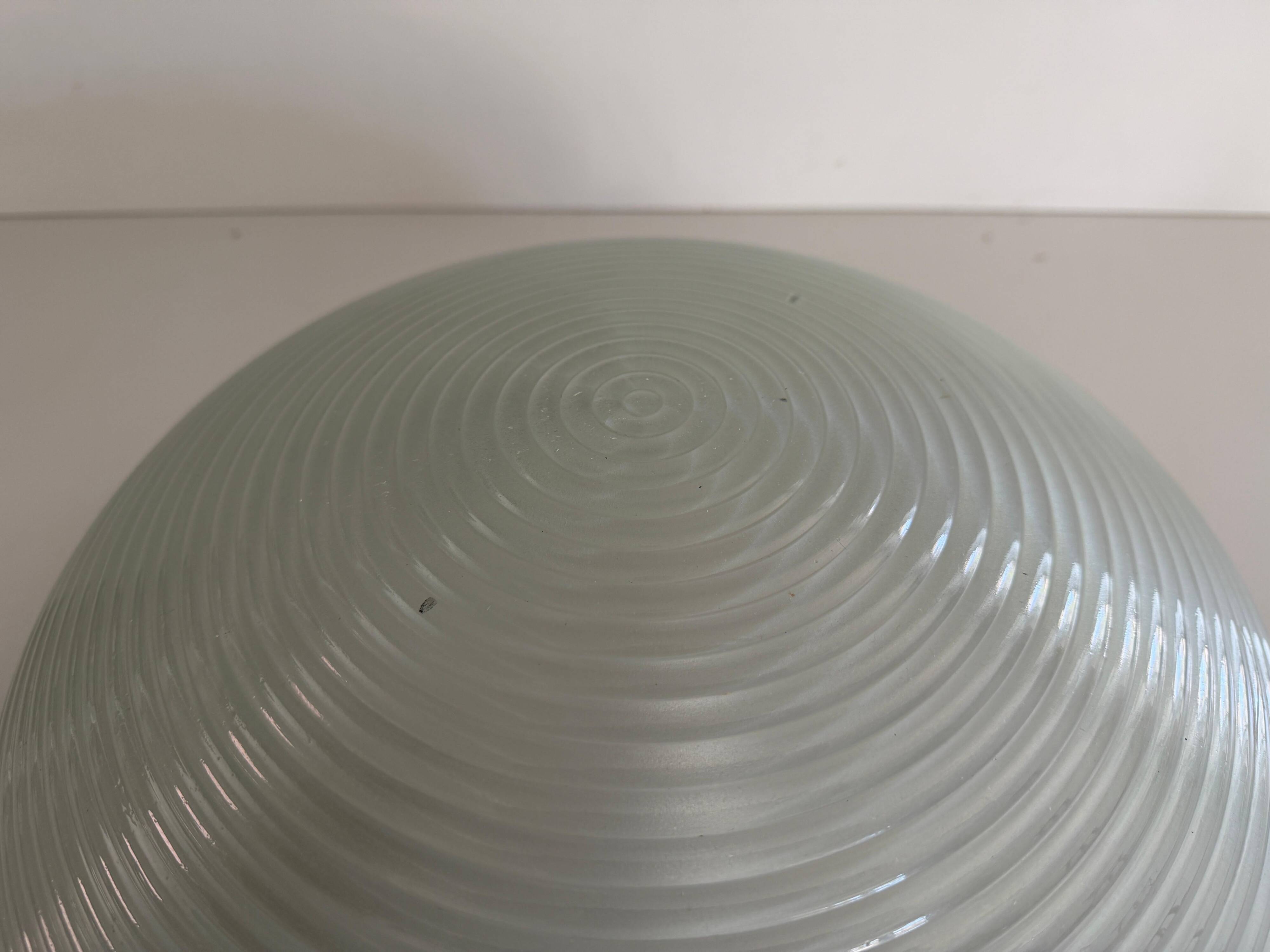 Plafonnier fonte et verre du milieu du siècle, 1960, Italie