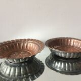 2 Ottoman  antique  plates bowls copper tin coated