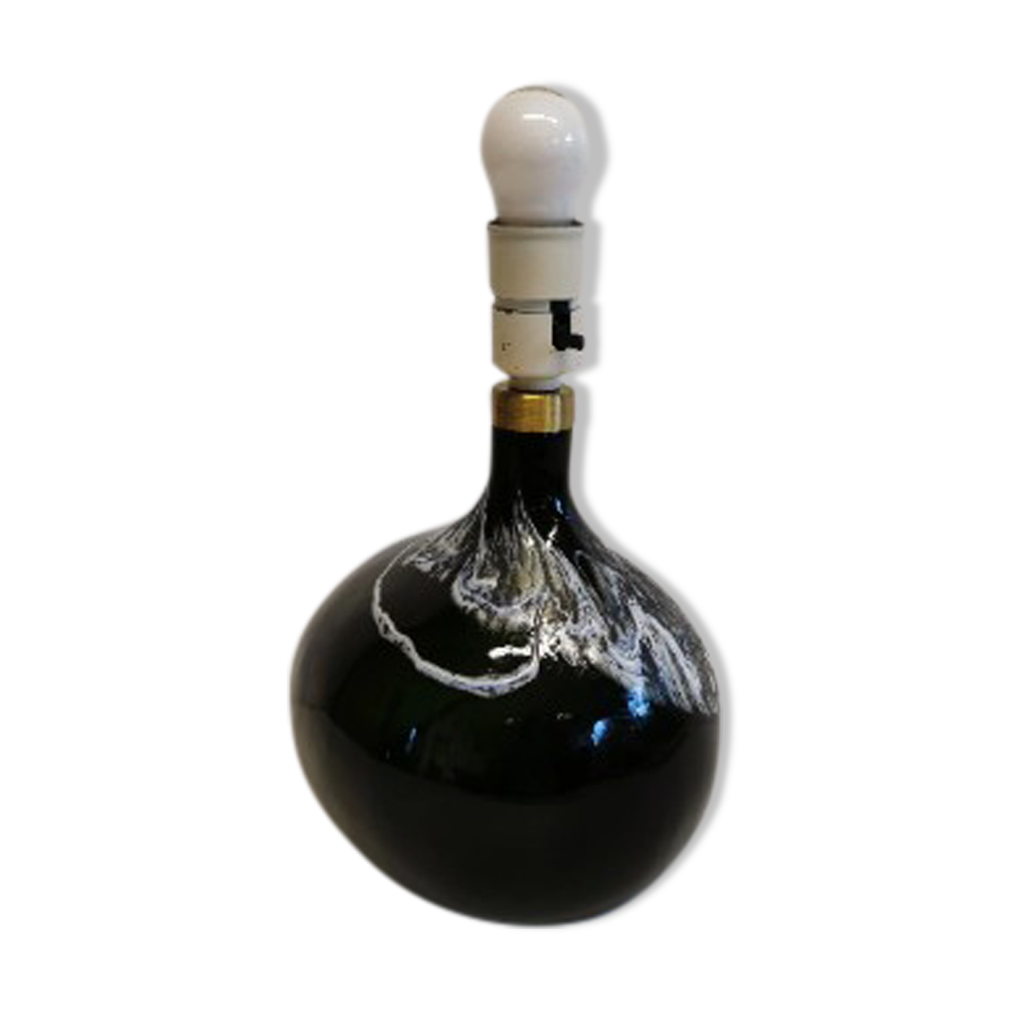 Art glass table lamp designed by Michael Bang, manufactured by Holmegaard in Denmark 1973-1976