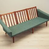 Canapé vert, design danois, années 1970, production : Danemark
