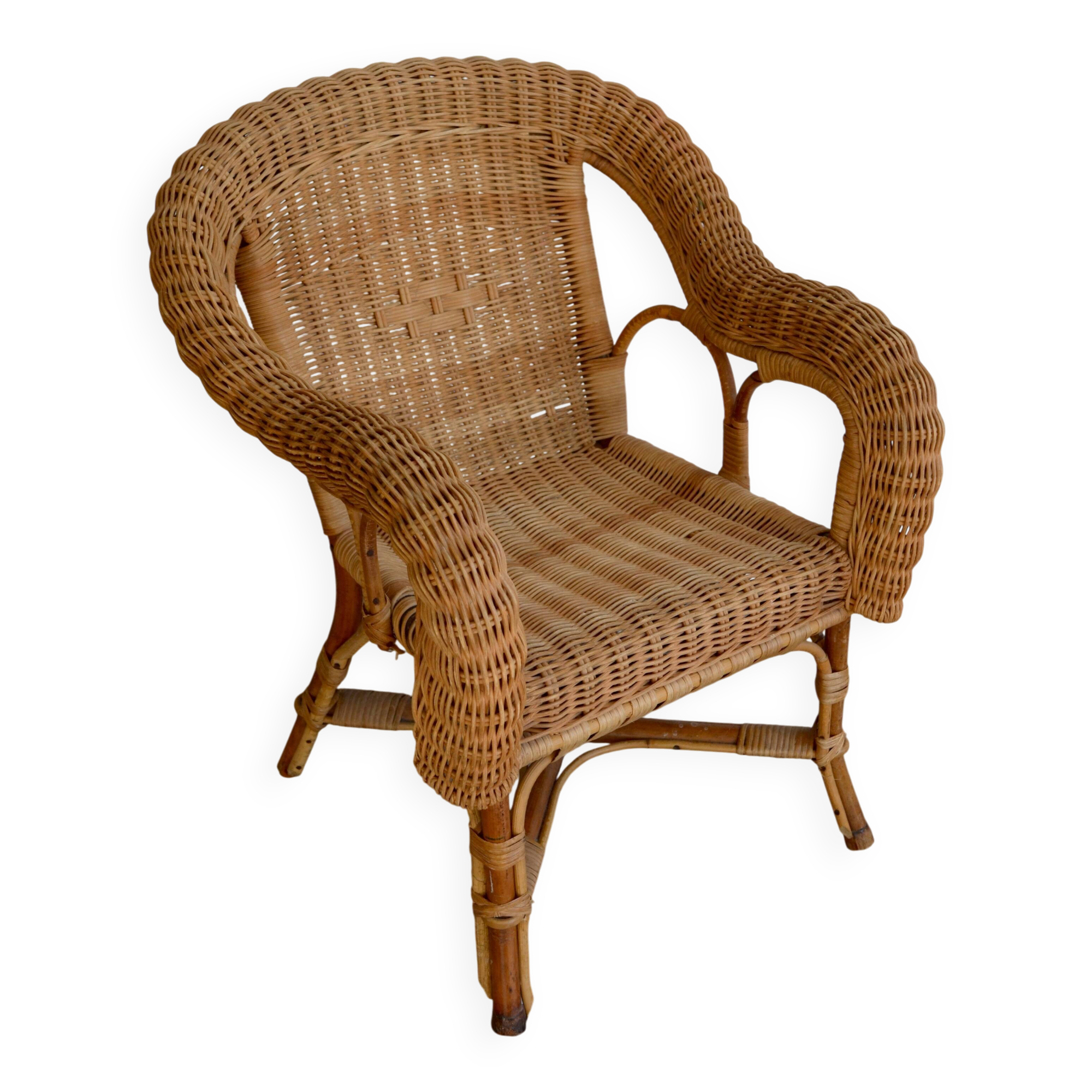 Child's wicker armchair