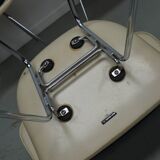 Set of Three Parchment Fiberglass DAX Armhairs Eames for Herman Miller / Vi