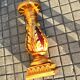 Decorative plaster column - gold lamp base - Creation JP France
