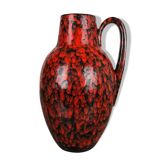 Large Pottery Super Fat Lava Multi-Color 270-38 Vase Made by Scheurich, 1970s