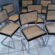 Suite of 8 chairs Cesca B32 by Marcel Breuer vintage 04/92