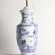 French Blue & White Willow Porcelain Table Lamp, by Louis Drimmer, Limoges