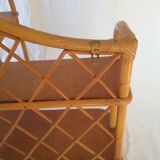 L shaped rack in rattan