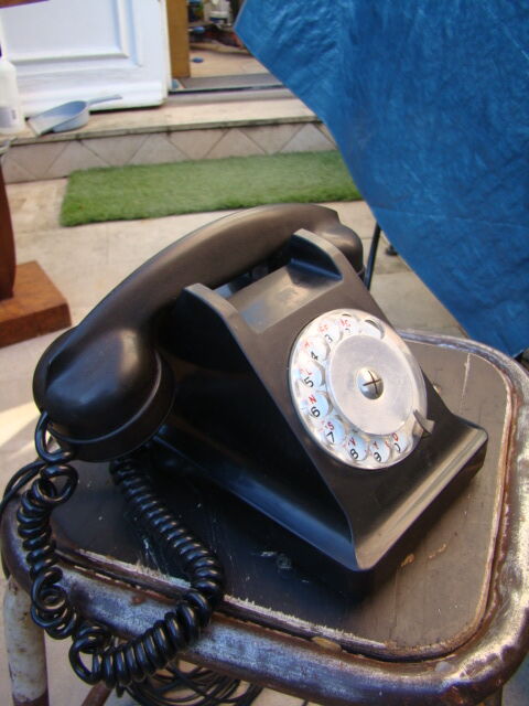 Vintage Baketite black phone 50s/60s