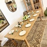 Large renovated solid oak farmhouse table