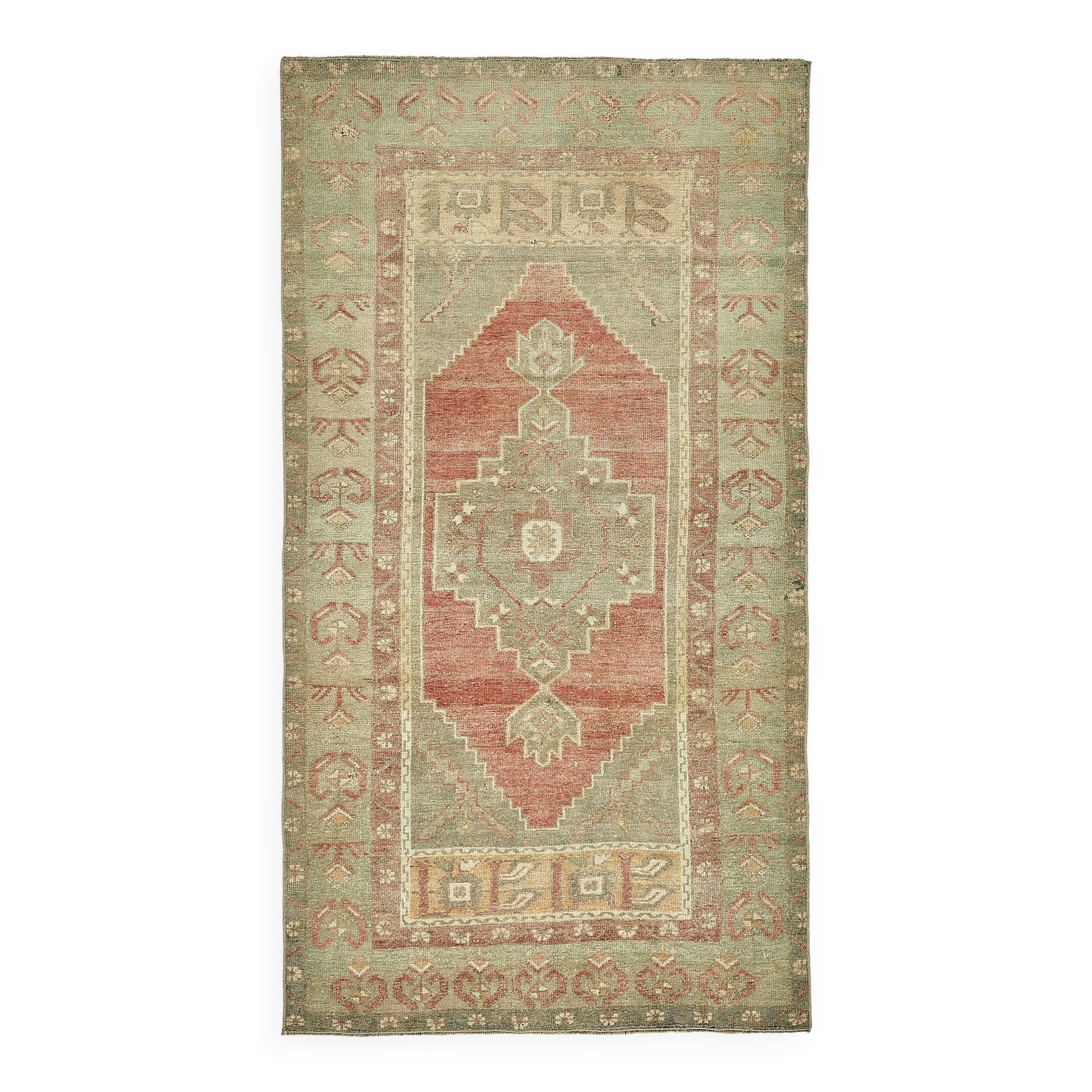 Turkish Vintage Anatolian Rug 106 cm x 193 cm