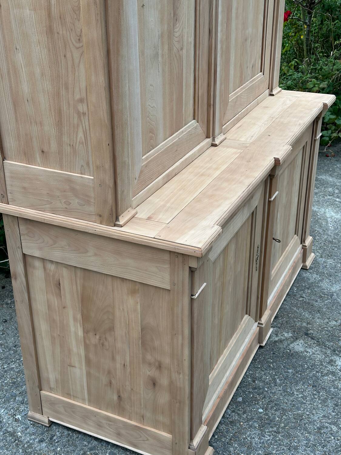 Two-part cherry wood sideboard