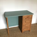 Bureau enfant vert de gris & bois