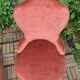 Pair of vintage pink velvet toad armchairs 1960