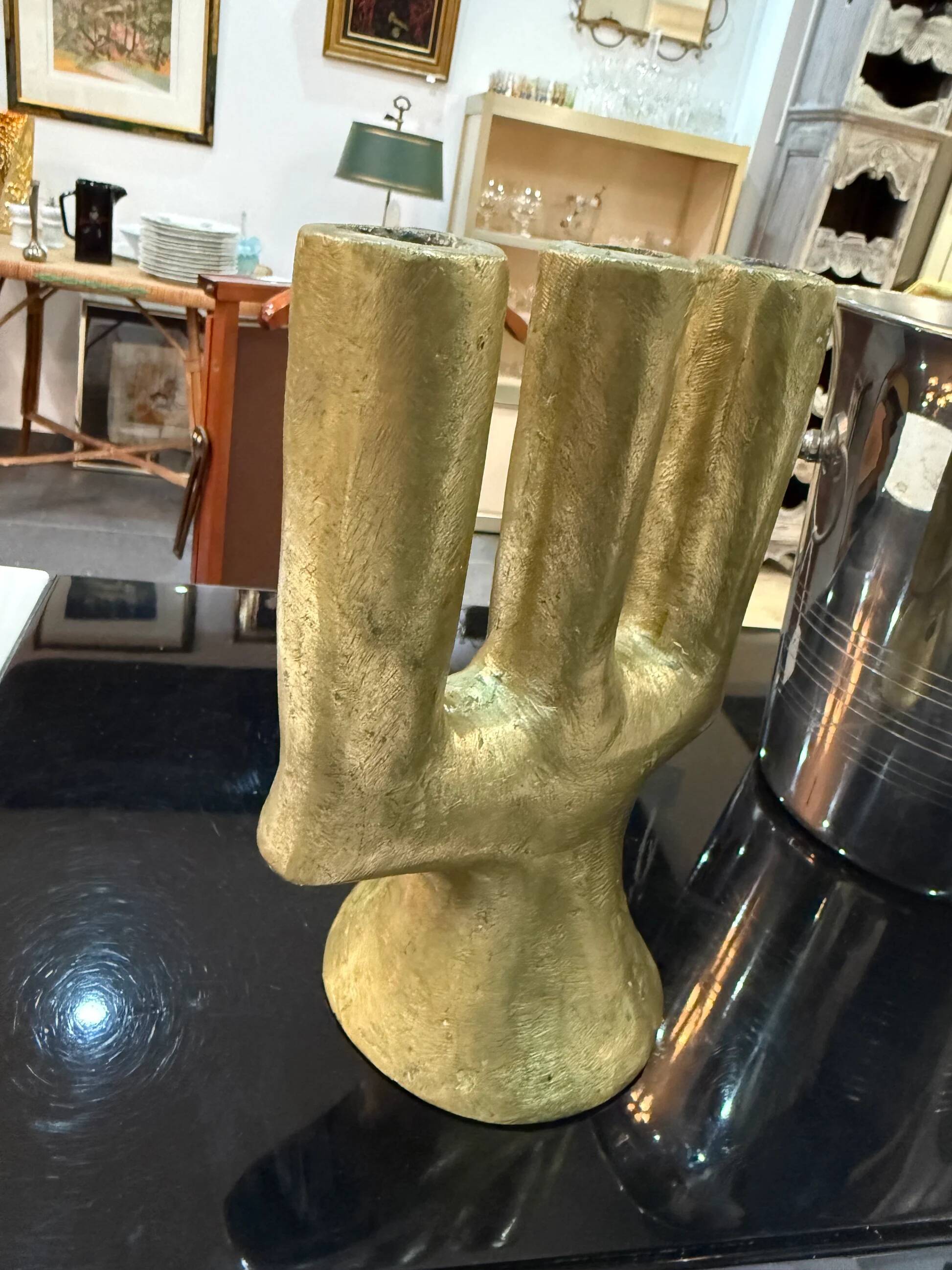 Artisanal chandelier in solid brass – Unique piece – Chad