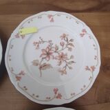 Set of 6 Limoges porcelain dinner plates by Deshoulières