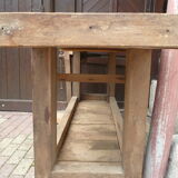Massive wooden workbench