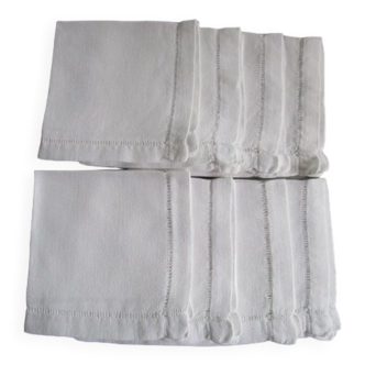 8 old tea towels embroidery of days