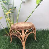 Peacock rattan table