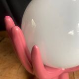Pink ceramic hand lamp