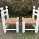 Duo de chaises vintage paillées par Charles Dudouyt.