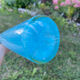 Large Murano vase in turquoise glass – 53 cm – Vintage