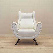 White armchair, Italian design, 1980s, production: Italy