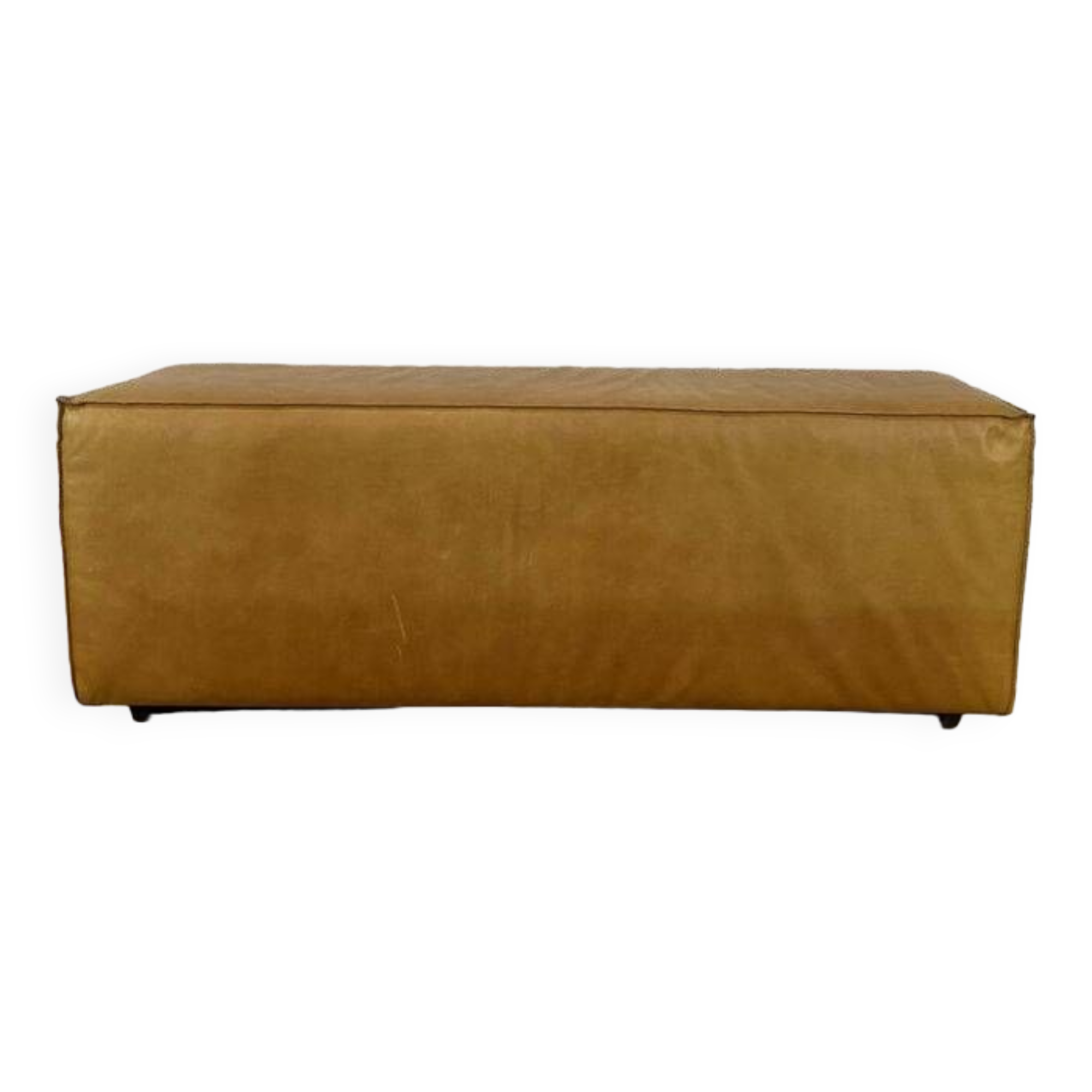 Vintage leather bench from 1970