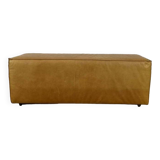 Vintage leather bench from 1970