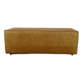 Vintage leather bench from 1970