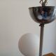 White ball and metal chandelier