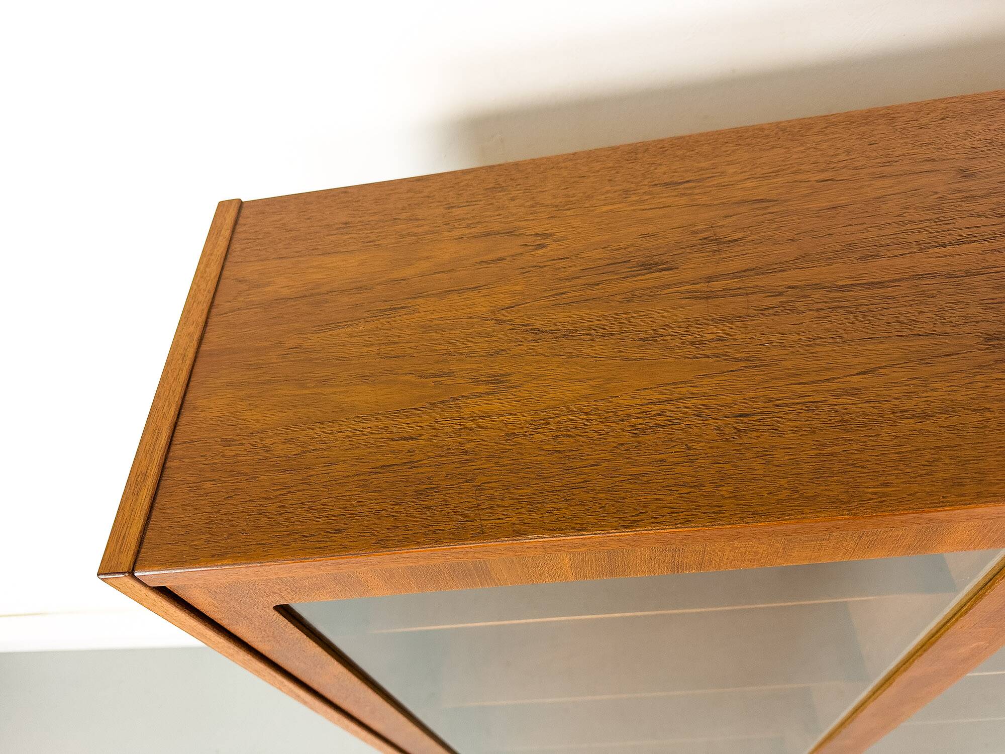 Danish Teak Cabinet with Glass Doors by Carlo Jensen for Hundevad & Co, 1960s