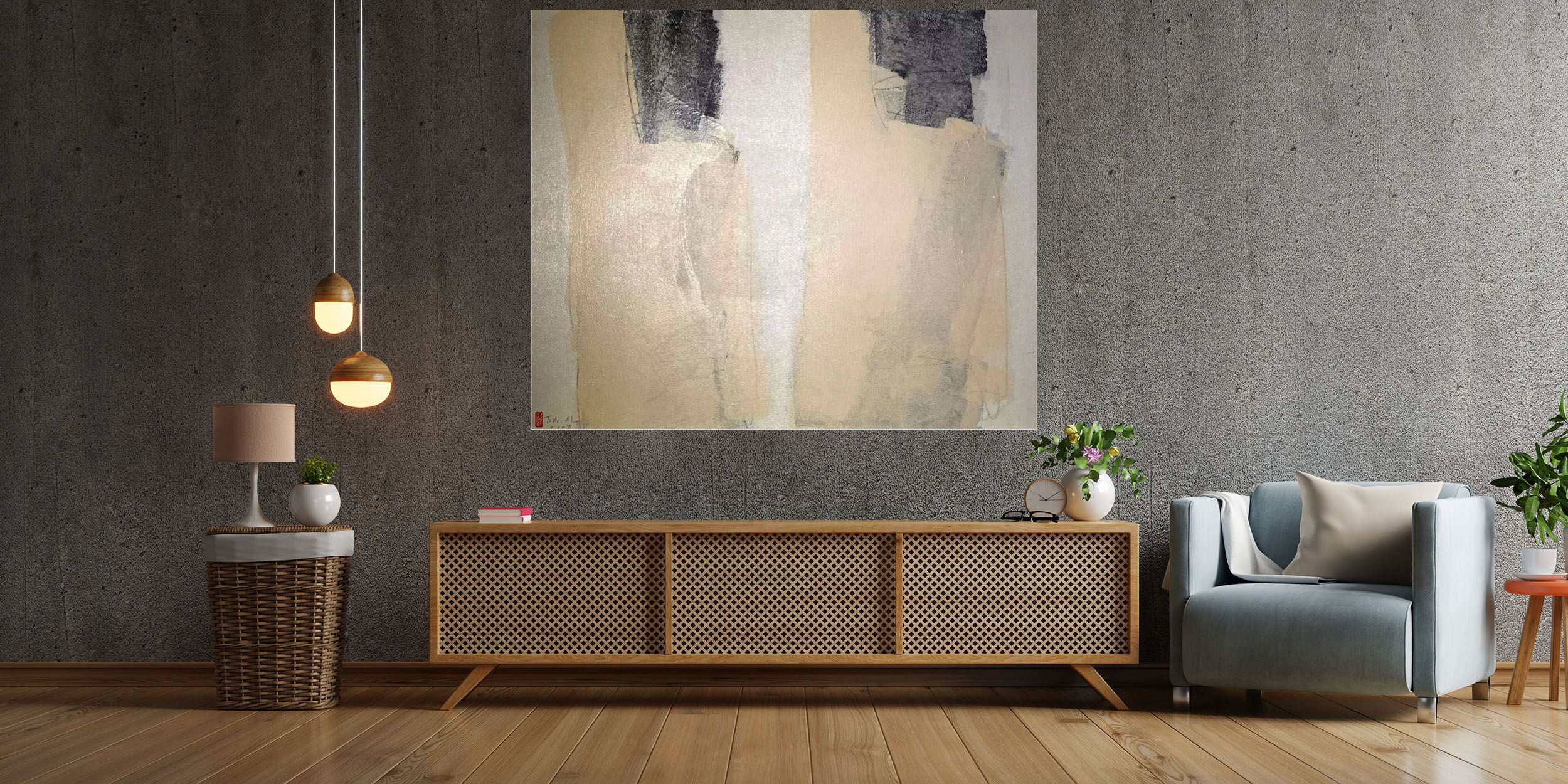Soeurs jumelles composition abstraite par Toni Al