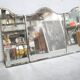 Beveled art deco triptych mirror 102x61cm
