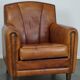 Sheepskin ArtDeco design armchair with a beautiful appearance